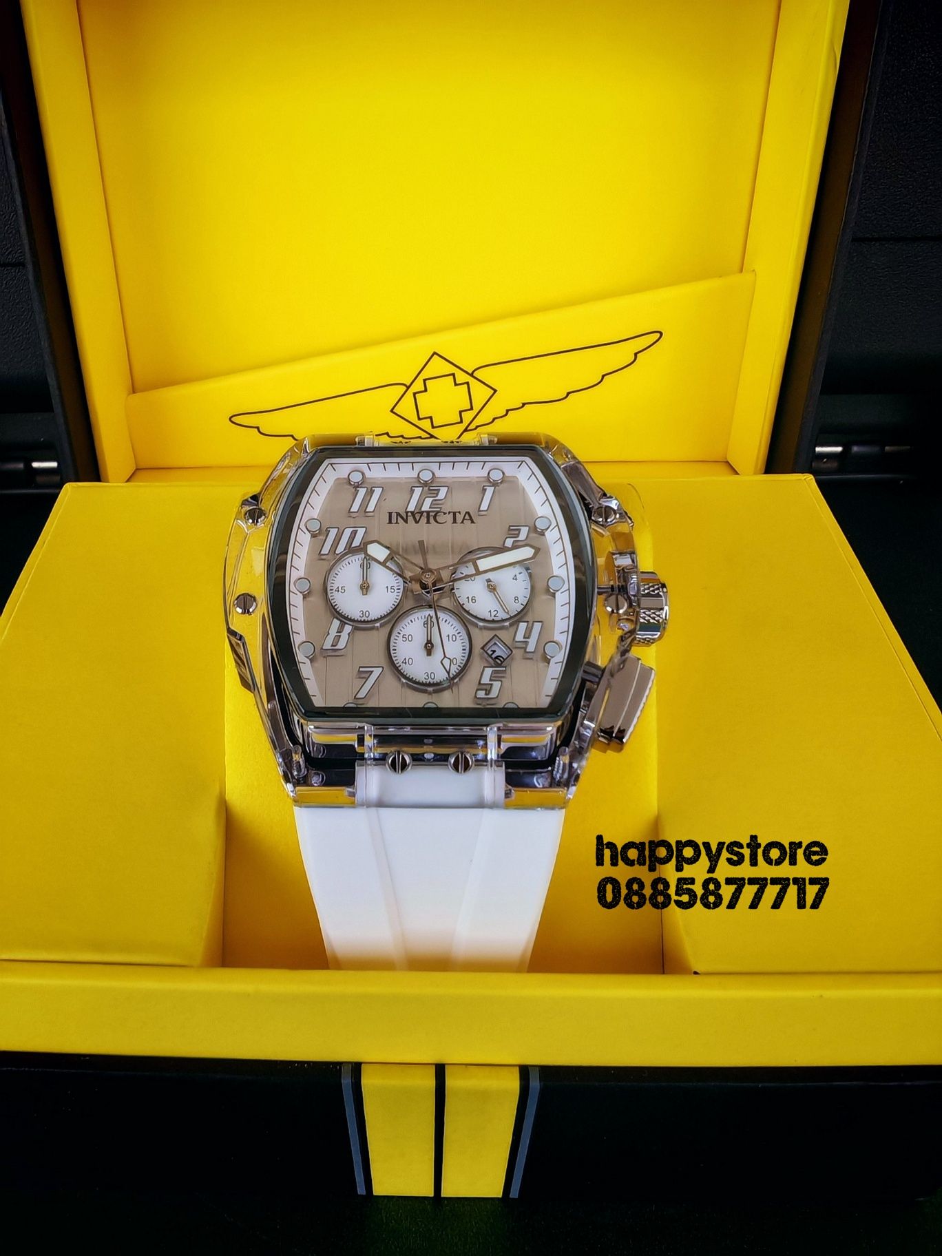 INVICTA Ghost white 47 mm, Инвикта нов ръчен часовник