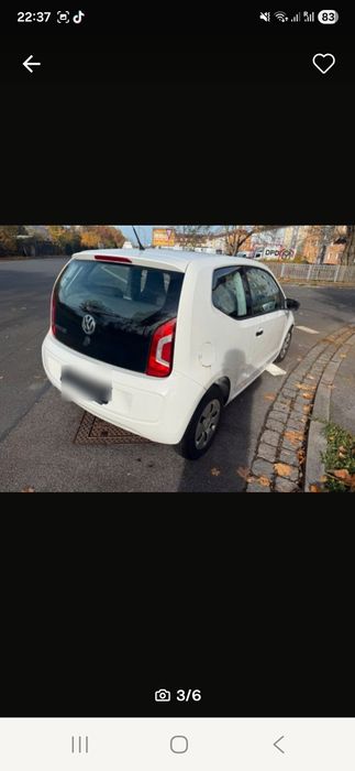 Vând VW up 2013 motor 1,0 benzina + Gaz