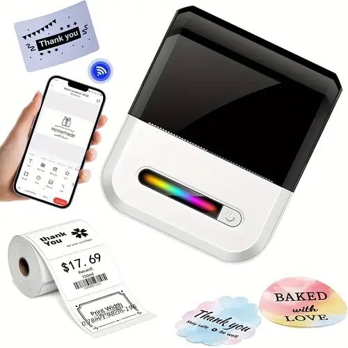 U1 Мини-Портативный Термопринтер 200 DPI — Черный