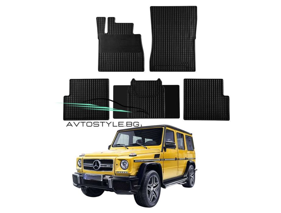 Гумени стелки за Mercedes G class W463,1990-2018 г.,Gumarny Zubri LONG