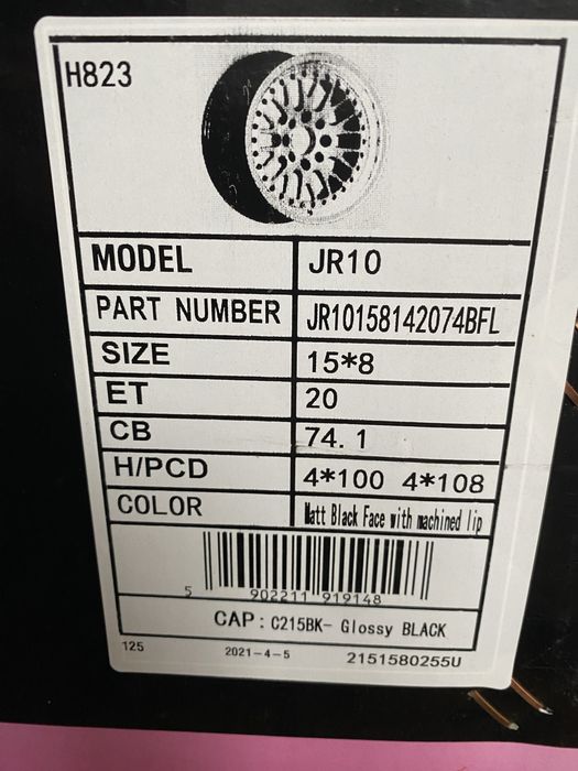 Jante Japan jr 10 r15 4x100 4x108 noi in cutie