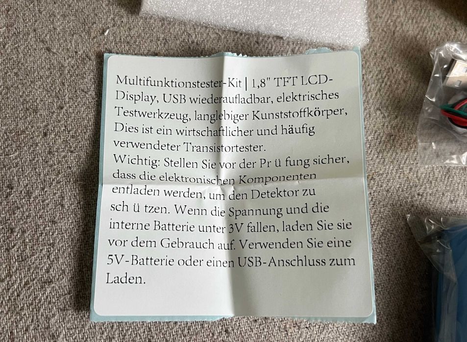 Tester multifuncțional componente electronice LCR ESR nou LCD