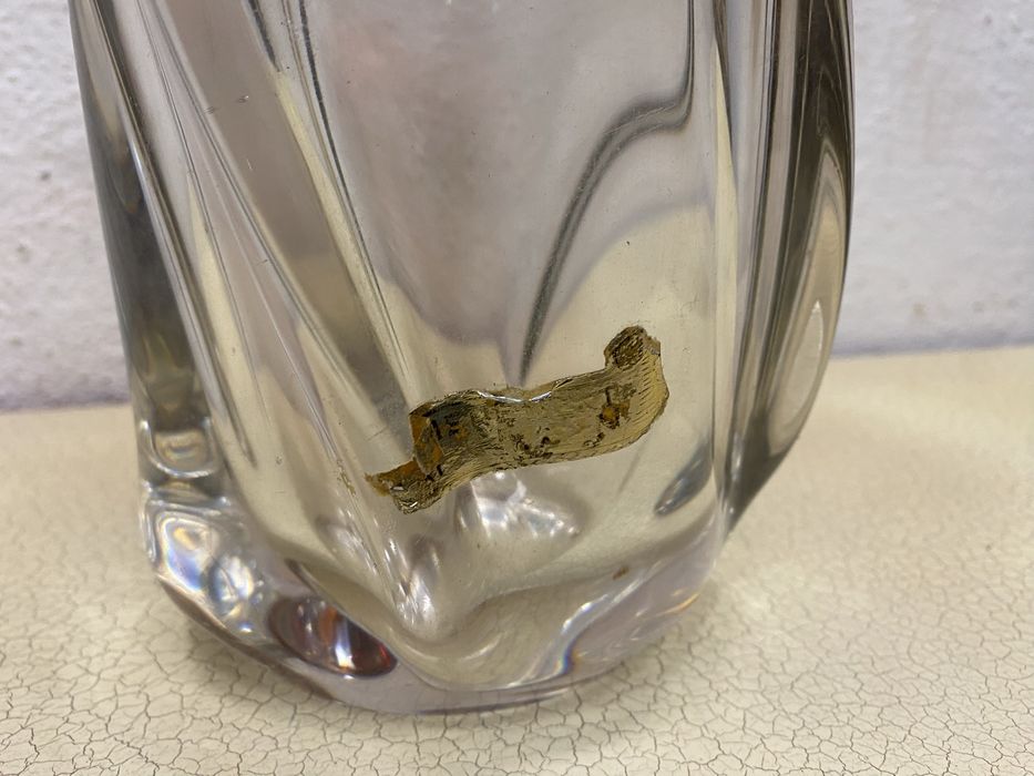 Голяма италианска ваза от духано стъкло