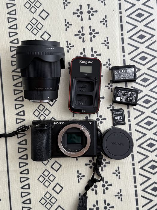 Камера Sony alpha 6500 с объективом sigma 16mm