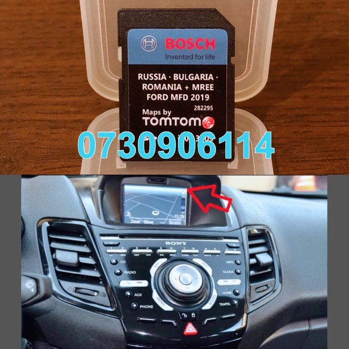 SD Card Harti Ford MFD Navigatie GPS 2022 Focus Fiesta Kuga C-Max