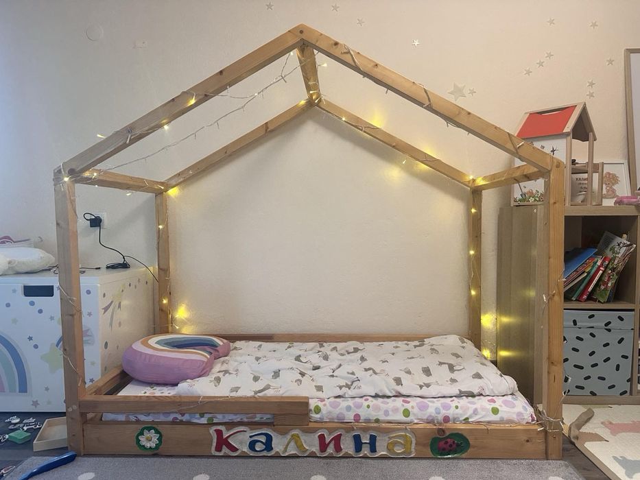 Детско легло тип къщичка за матрак 140/70см