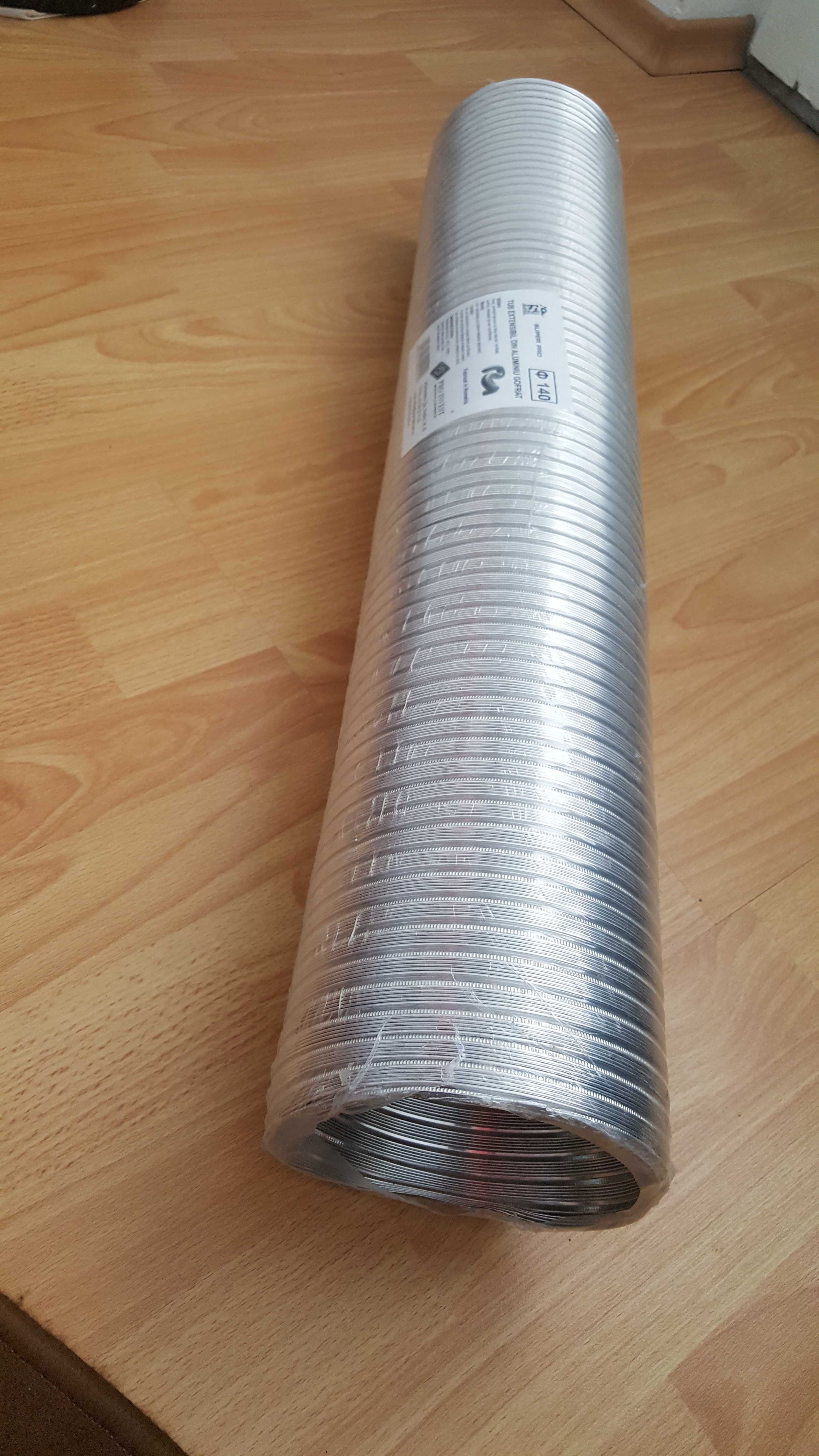 Tub extensibil aluminiu gofrat diametru 140 cm