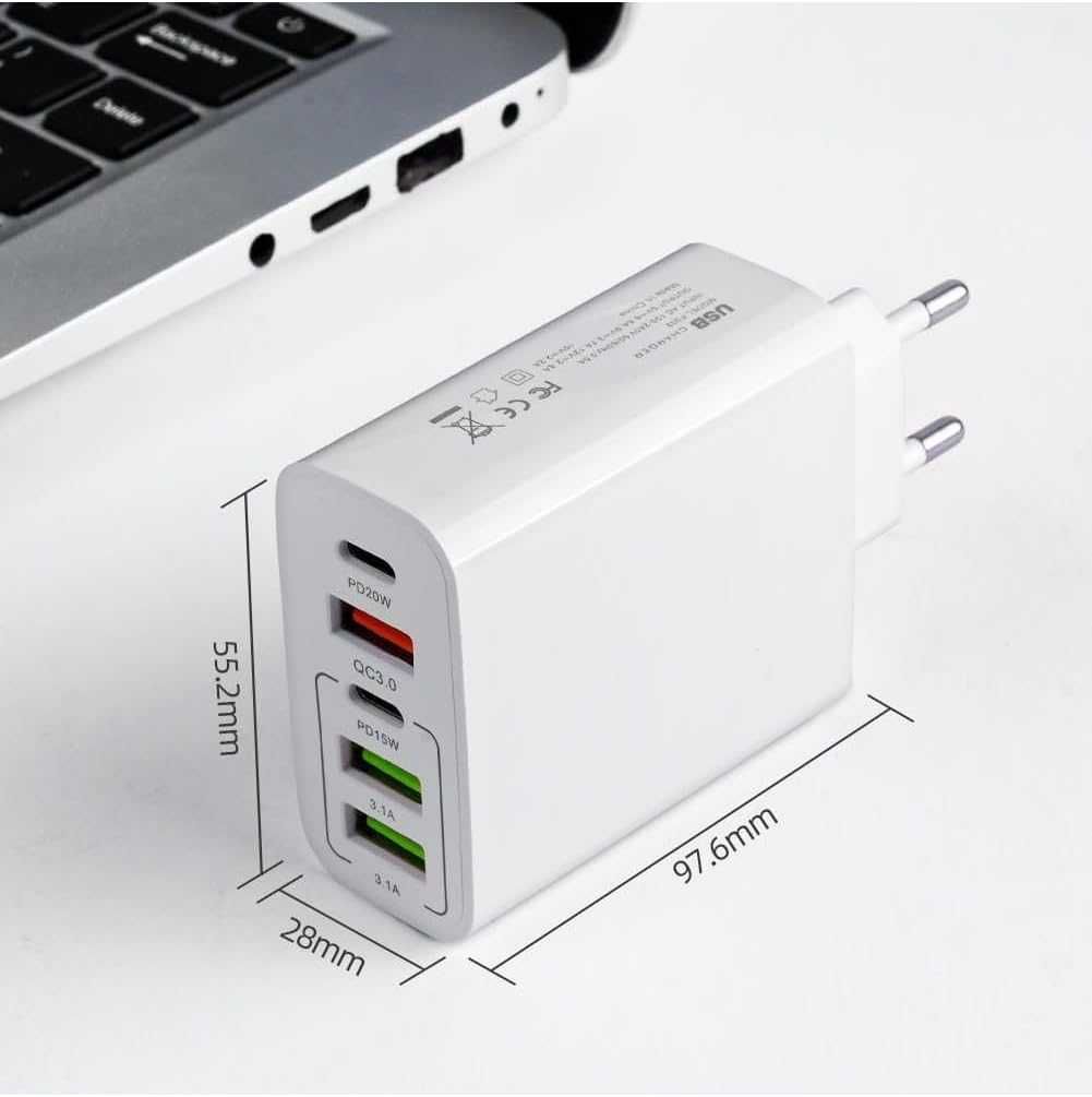 Зарядно за телефон 220V 5 USB порта 65W Digital One SP00987 pkg057
