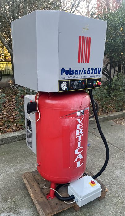 Трифазен бутален компресор Fini 4kw с ресивър 270lt и сушител