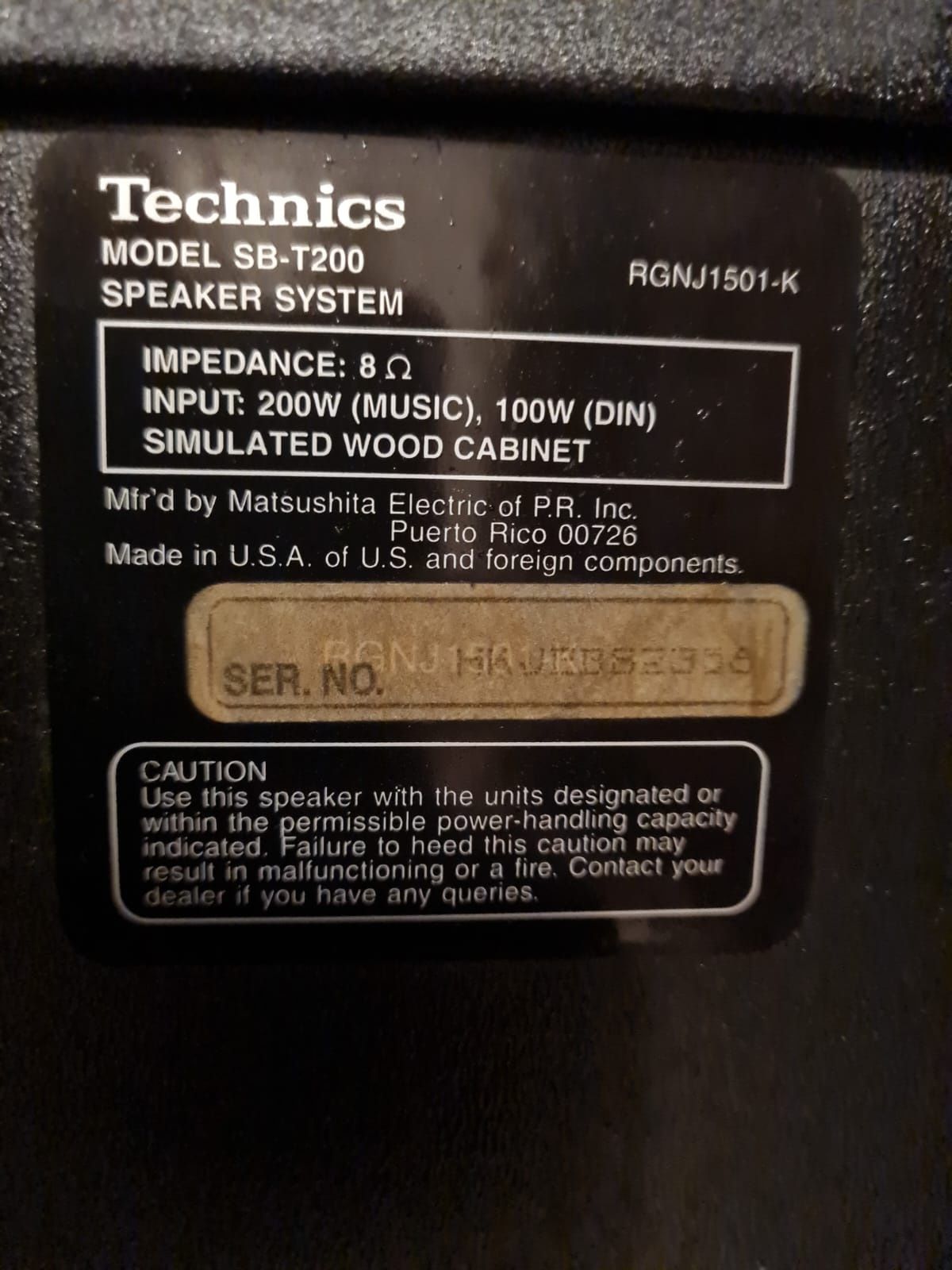BOXE Technics SB-T200 200w  made în SUA