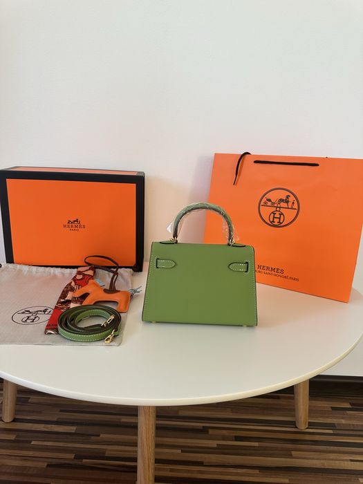Geanta Hermes Kelly 19cm Verde