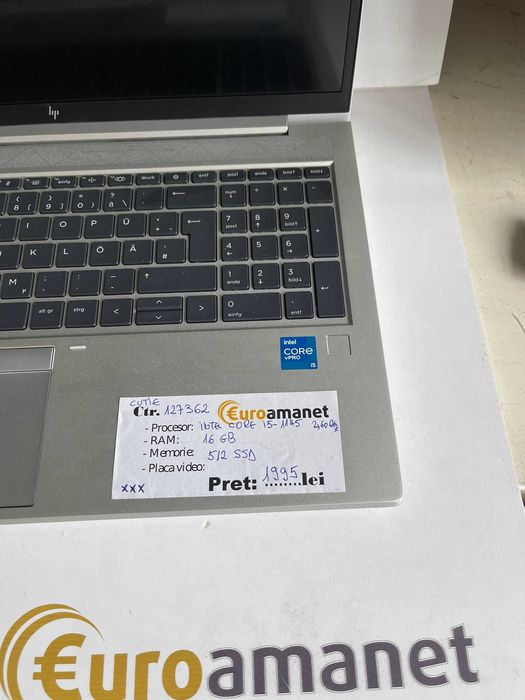 Laptop Elitebook 850 G8 intel i5-1145G7, 16 Gb Ram, 512 Gb SSD -A-