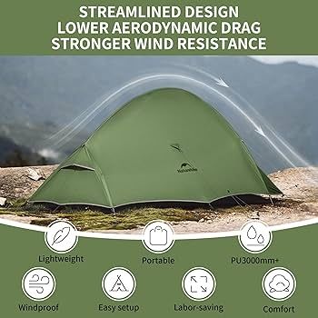 Cort ultrausor Naturehike Cloud Up 1 persoana 1.6 kg nou 2 straturi
