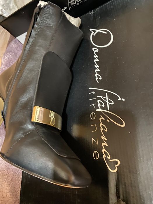 Боти кожа Donna Italiana 38. Чисто нови