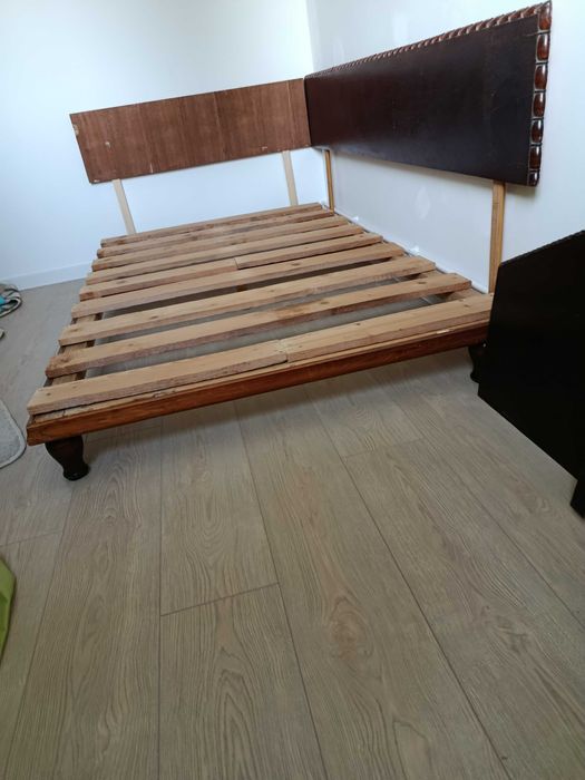 pat lemn/PAL aprox 210*135 cm tip somiera cu protectii laterale