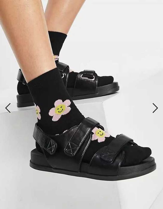 Sandale reglabile cu talpa groasa Asos