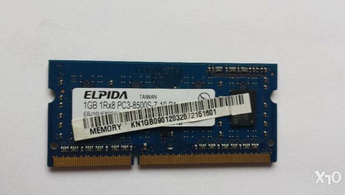 Memorie RAM Laptop ELPIDA 1GB 1RX8 PC3 8500S DDR3 1066MHz