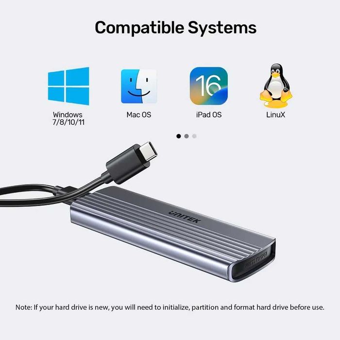 USB Външна кутия за SSD M.2 NVMe 10Gbps USB 3.1 Type-C/A + Гаранция