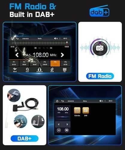 Нов 1 DIN авто радио DAB+ 7" дисплей CarPlay Android + камера кола