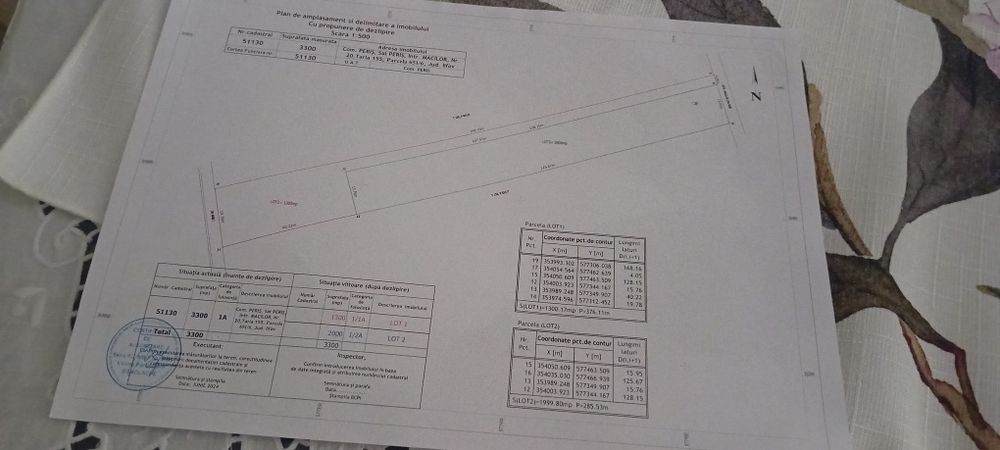 Vand teren intravilan 1300mp  cu utilitati  la aproximativ 400m. Drum