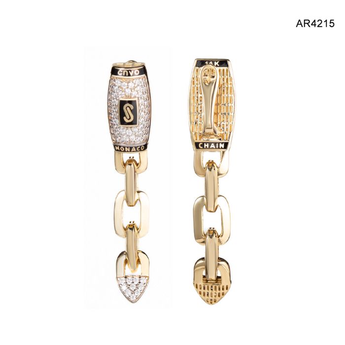 Cercei Aur 14K model Monaco Chain by ARJEWELS AR4215