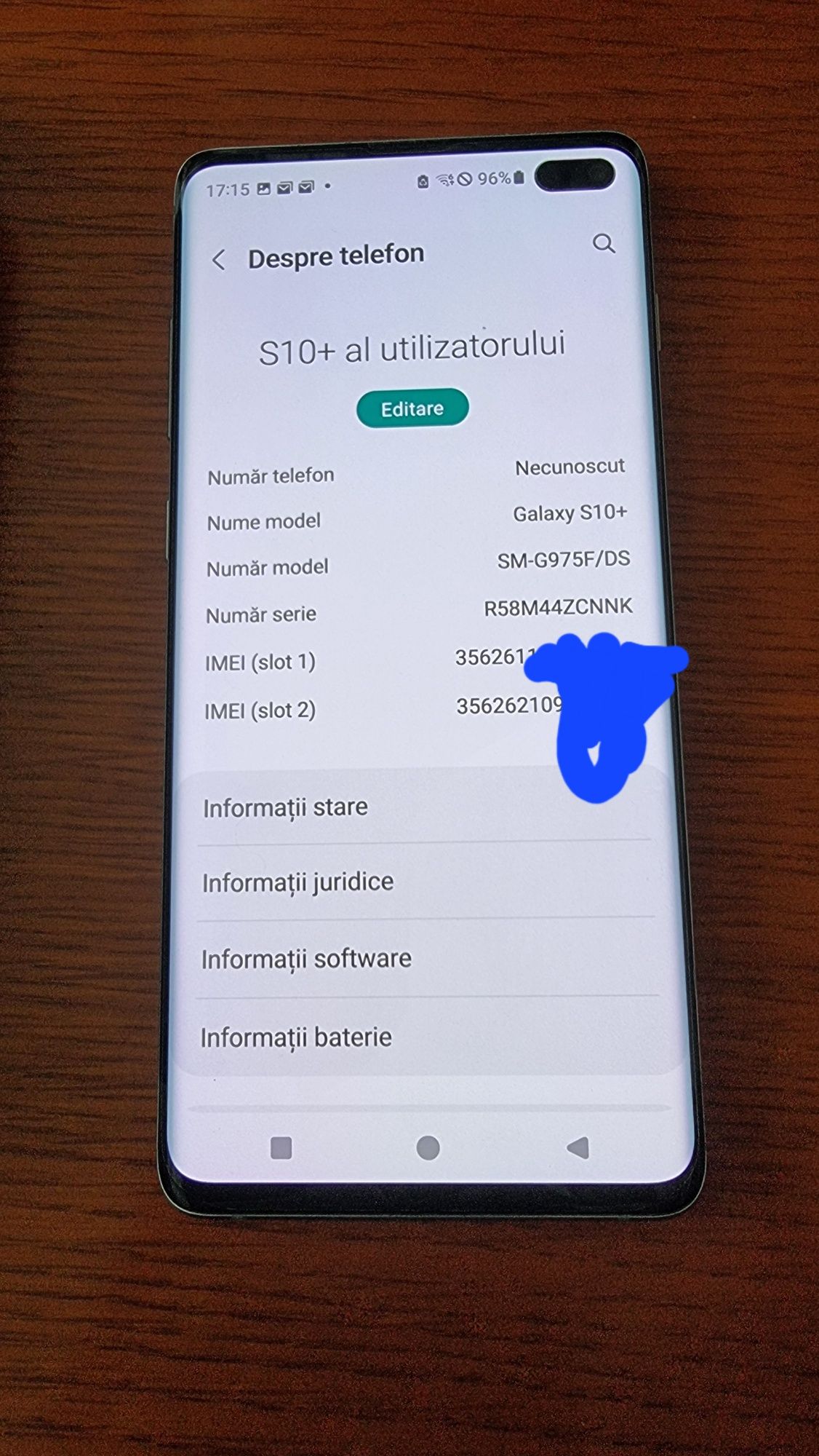 Samsung Galaxy S10 Plus Prism Green, ca nou