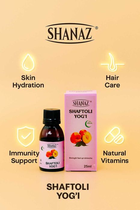 Масло Персиковое 25мл  (Шафтоли ёғи)