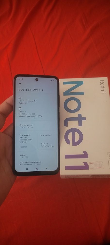 Xiaomi Redmi Note 11 8/128Gb Black 4G Original Igravoy Holati Ideal