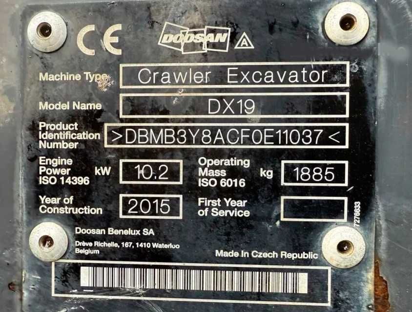Мини-экскаватор Doosan DX19