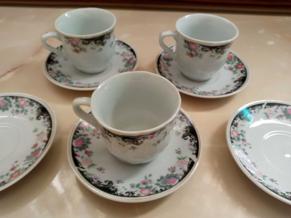 Японские мини тарелки блюдца 6шт и китайсие чашки за все 50 тыс