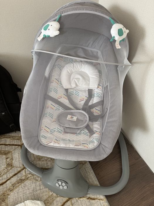 Шезлонг качеля Mastela серебристый