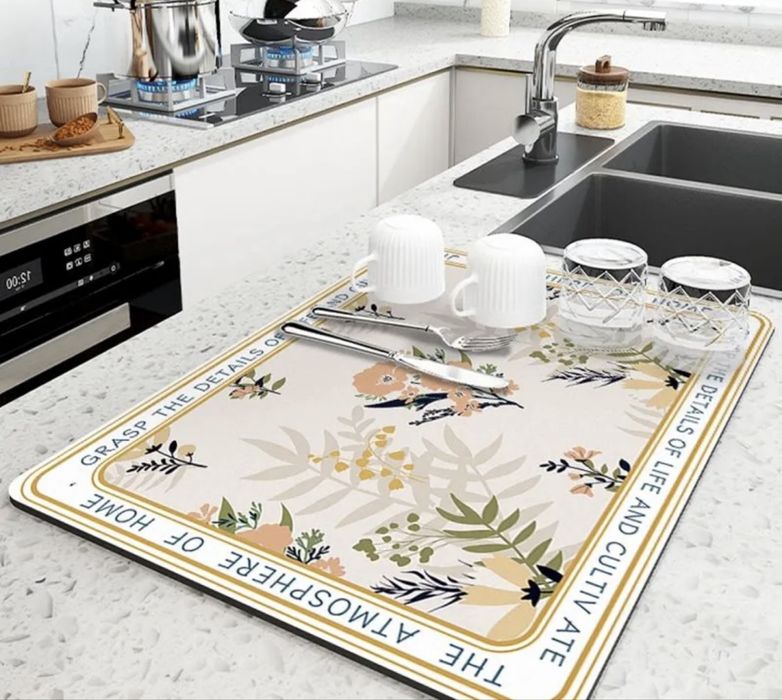 Кухонный коврик из диатомита — чистота и порядок без лишних хлопот!