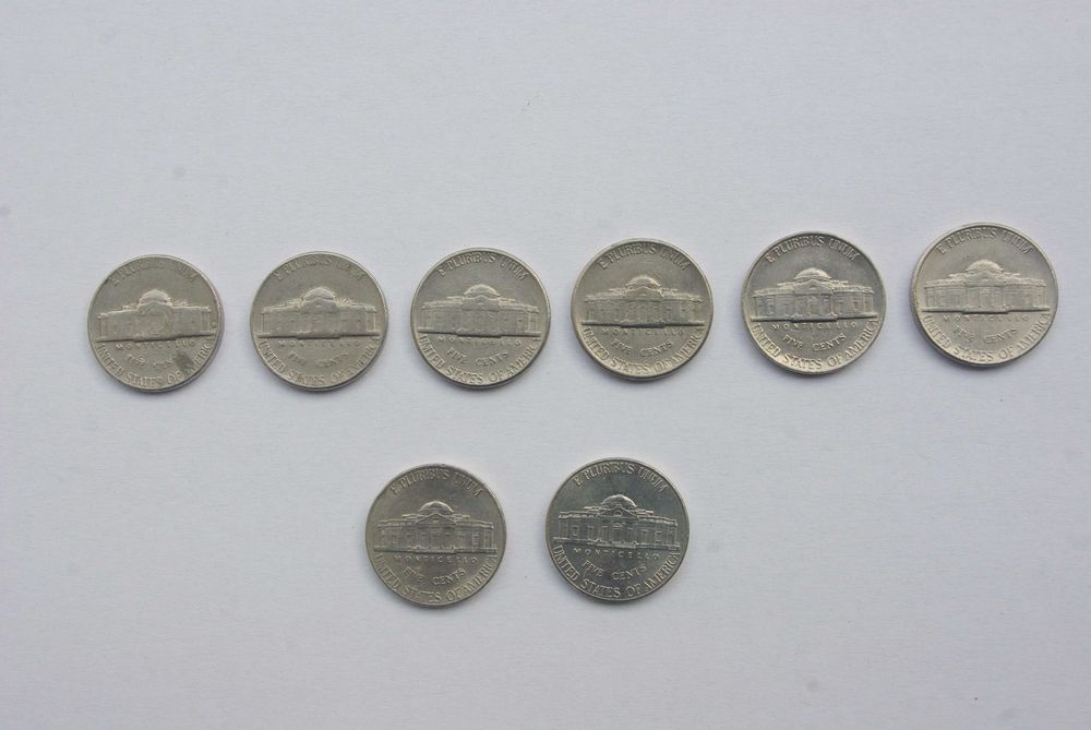 Vand colectie de 5 centi USA, 8 bucati, anii 1964 - 2012