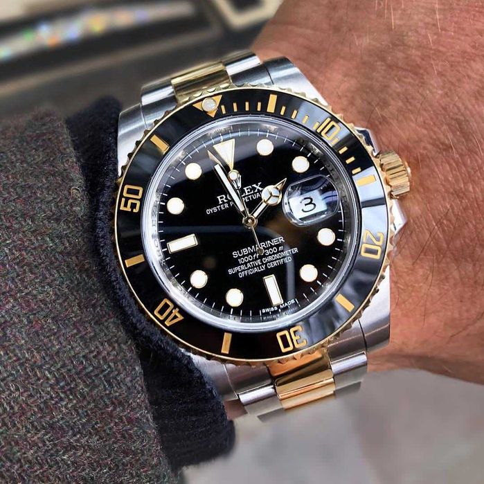 rolex submariner двуцветен