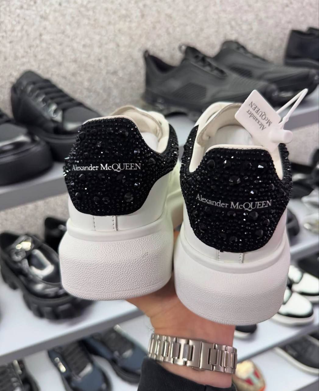 Adidași Alexander McQueen pietre negre Calitatea Premium