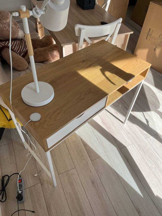 Birou TRAPPEDAL 48x95 cm (în stare excelentă) + scaun oferit cadou