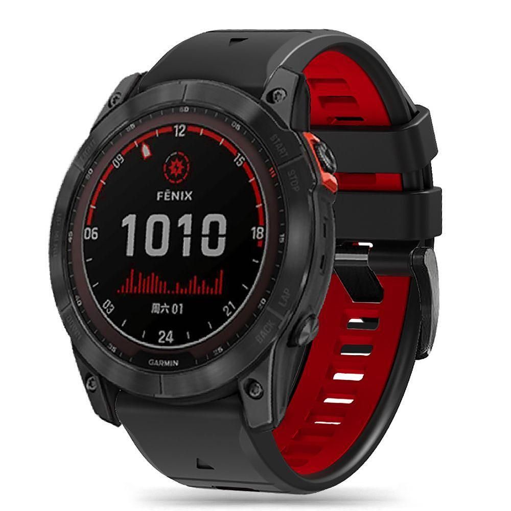 Каишка iconband pro за garmin fenix 5 / 6 / 6 pro / 7 black/red