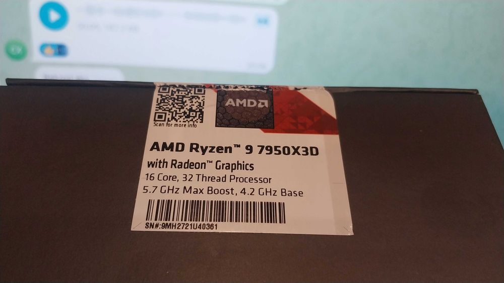 Процессор AMD Ryzen™ 9 7950X3D. Сокет AM5. BOX из США