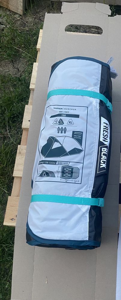 Cort Camping MH100 XL Fresh & Black 3 Persoane nou