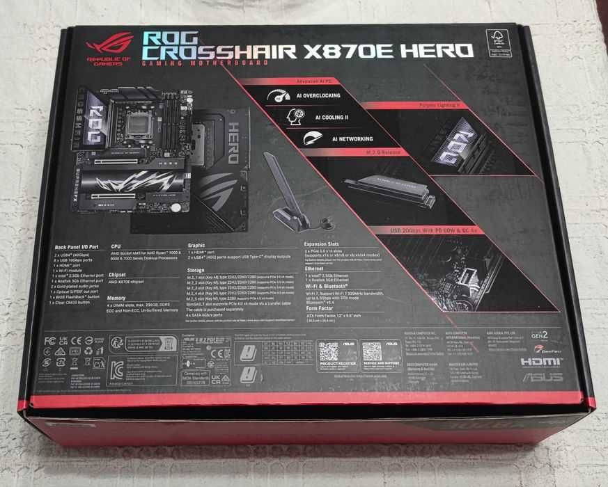 Дъно  ASUS ROG Crosshair X870E Hero