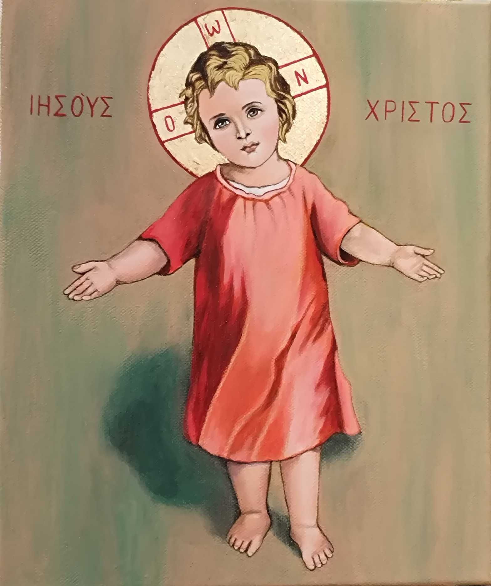 Ръчно нарисувана икона на Исус Христос като дете