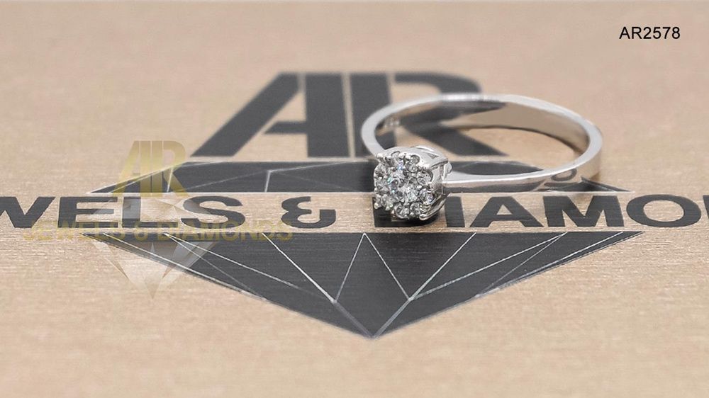 Inel Aur Alb 18K cu DIAMANTE model nou AR JEWELS(AR2578)