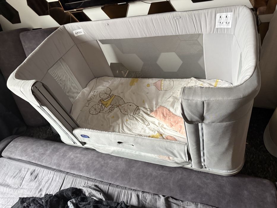 Chicco Бебешка кошара Next 2 Me Forever Cool Grey