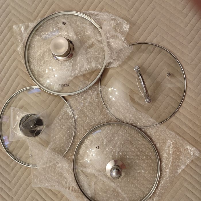 Продам новые стеклянные крышки,диаметр 24 см.