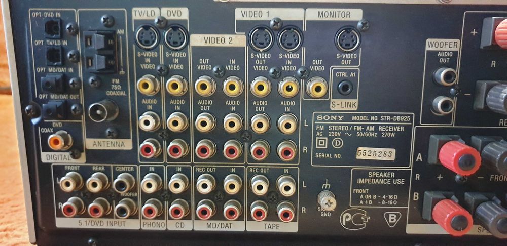 Sony STR-DB925QS amplituner 2X100W pe 8 Ohm sau 5X100W pe 8 Ohm