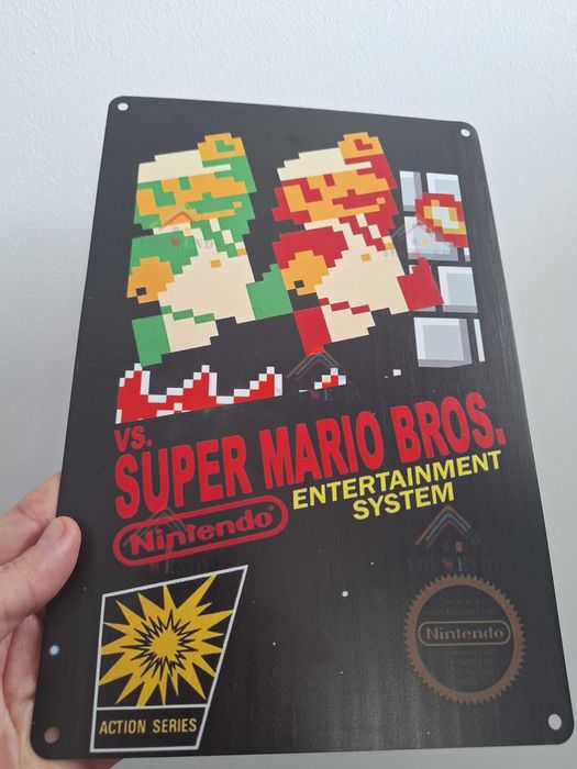 Poster Super Mario Bros Nes Retro Video Game Metal Poster Sign20x30 cm