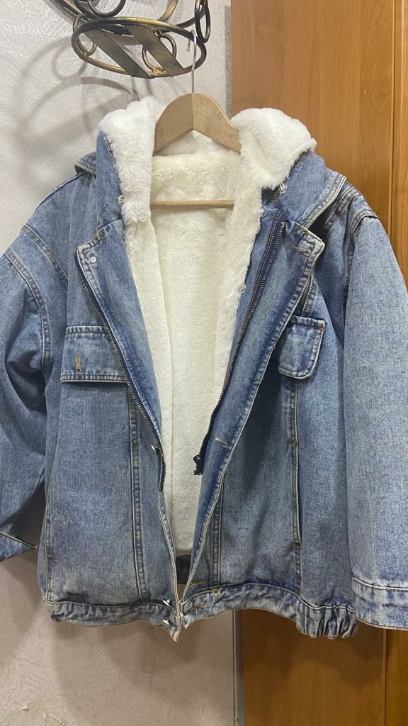 джинсовая куртка с мехом