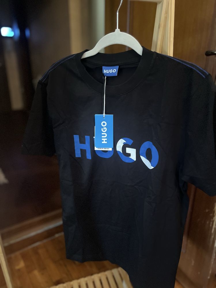 Hugo мъжка тениска с етикет