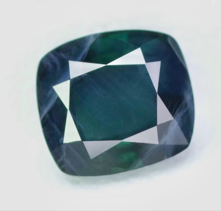 Safir albastru verde, 2,09 ct, certificat ICA GemLab