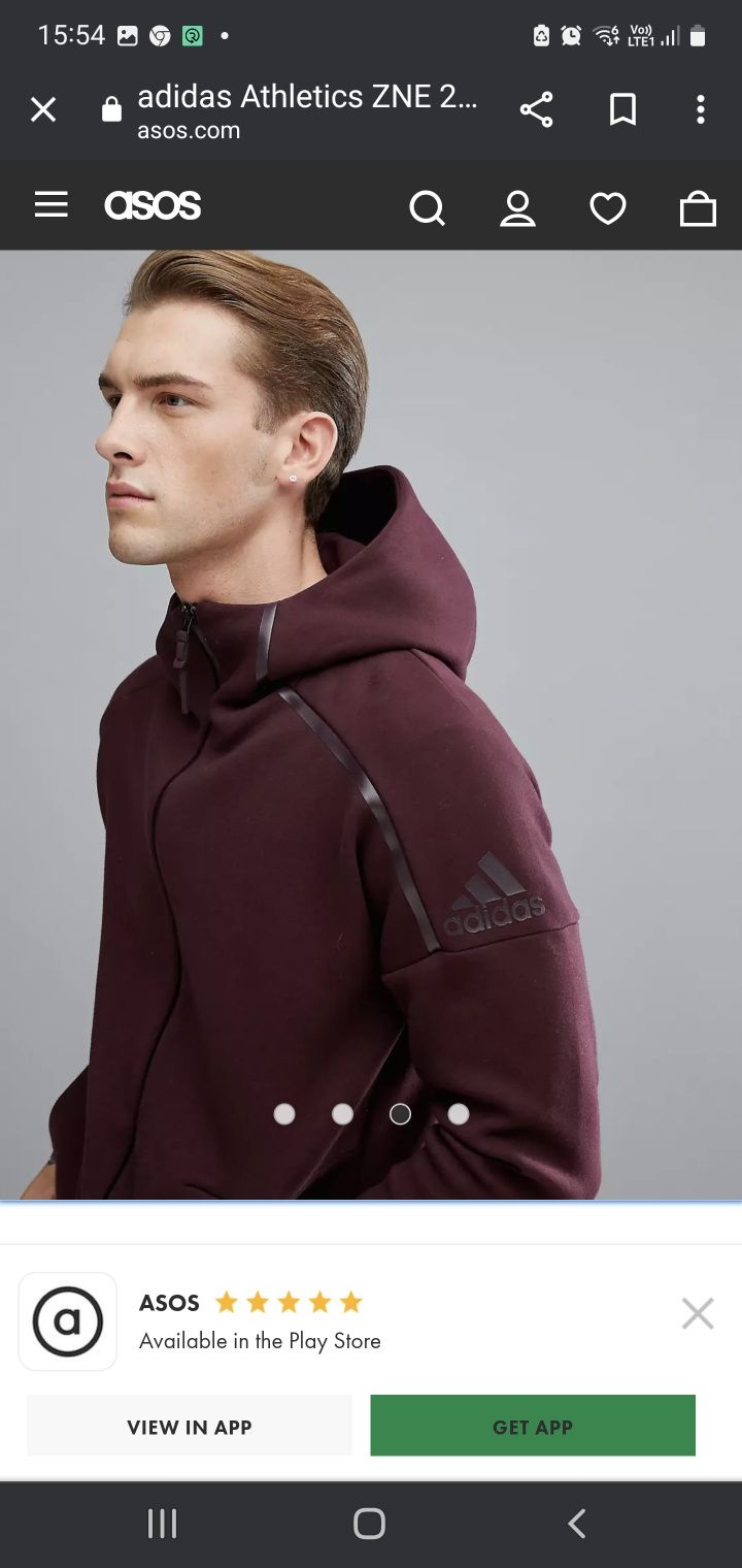 Hanorac original ZNE adidas hoodie Burgundy impecabil